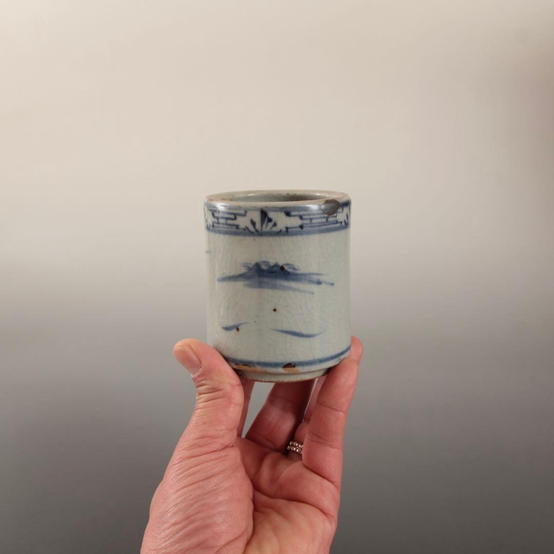 染付 筒碗 筒茶碗 筒盃 香炉 古美術 古染付 古道具 アンティーク 茶道具