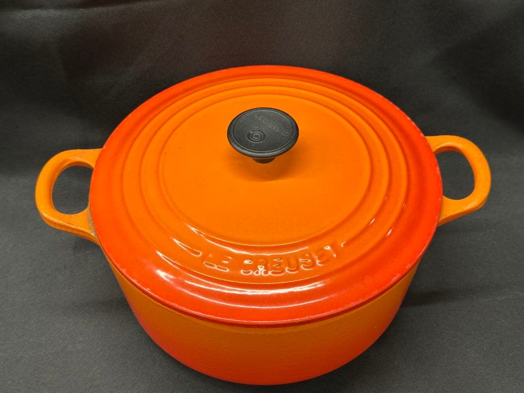 【USED】Le Creuset ルクルーゼ　両手鍋　22cm フランス製