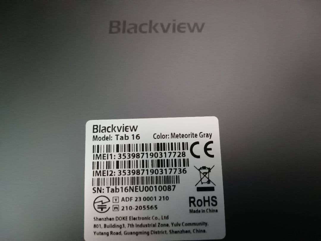 Blackview Tab16 11インチ Androidタブレット 本体