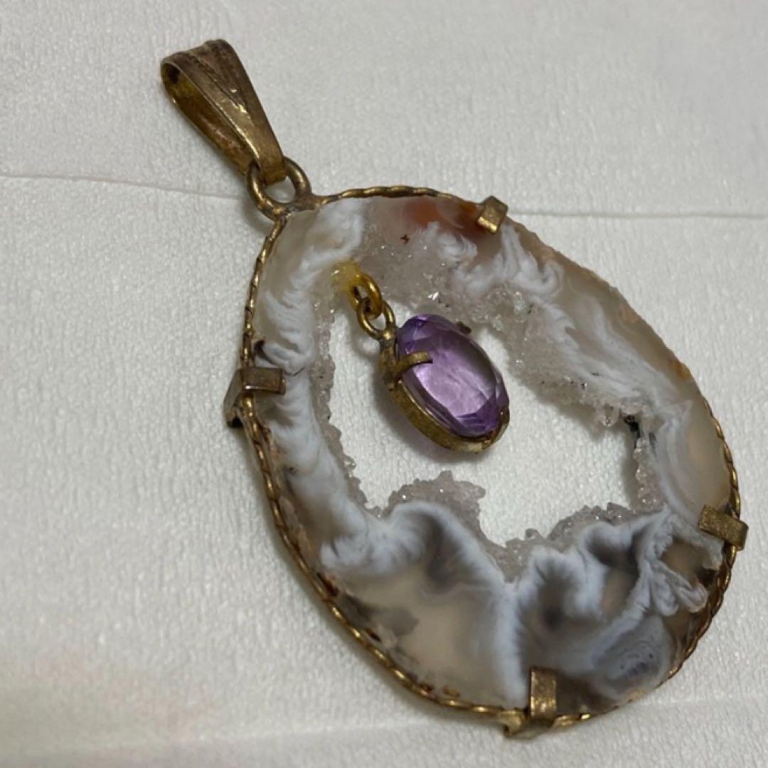 ペンダントトップ  ヘッド 天然石  水晶 アメジスト アクセサリー ネックレス