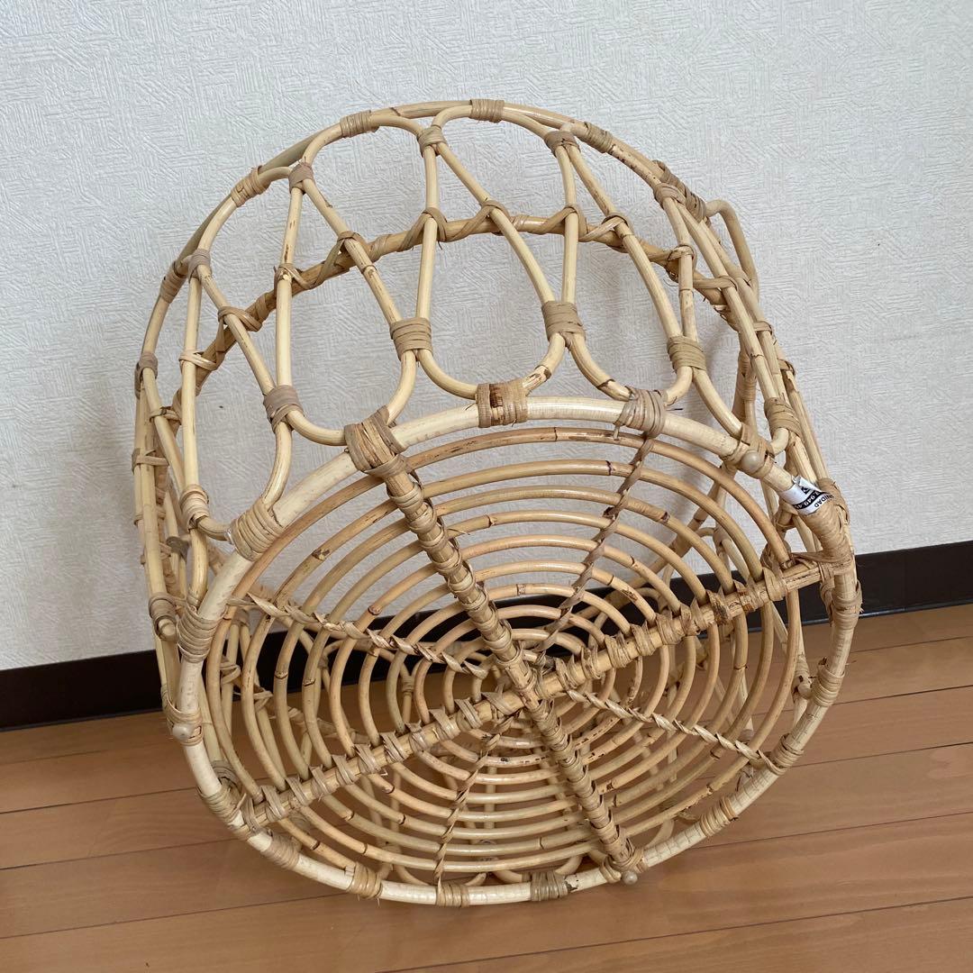 廃盤品 IKEA ラタン製バスケット かご スニダード SNIDAD 希少