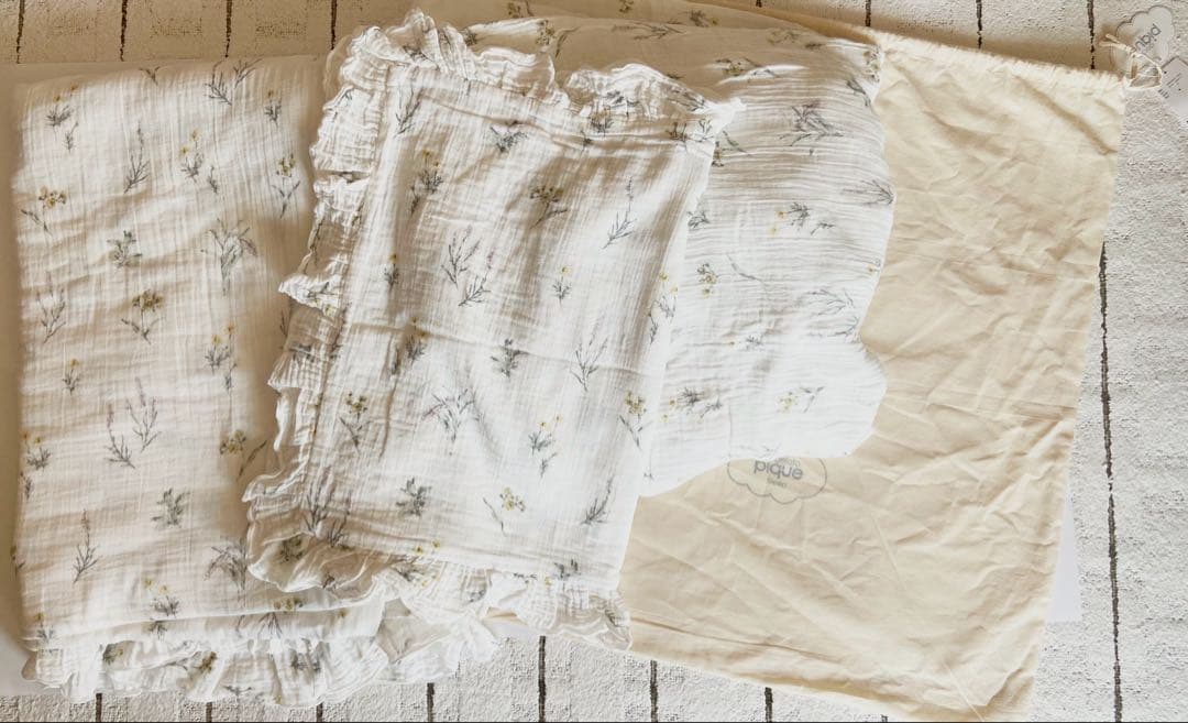 gelato pique ジェラートピケ　ボタニカルモチーフ3点セット　シングル