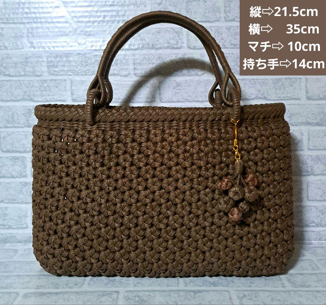 gincoco クラフトバンド花結び クラフトテープかごバッグ