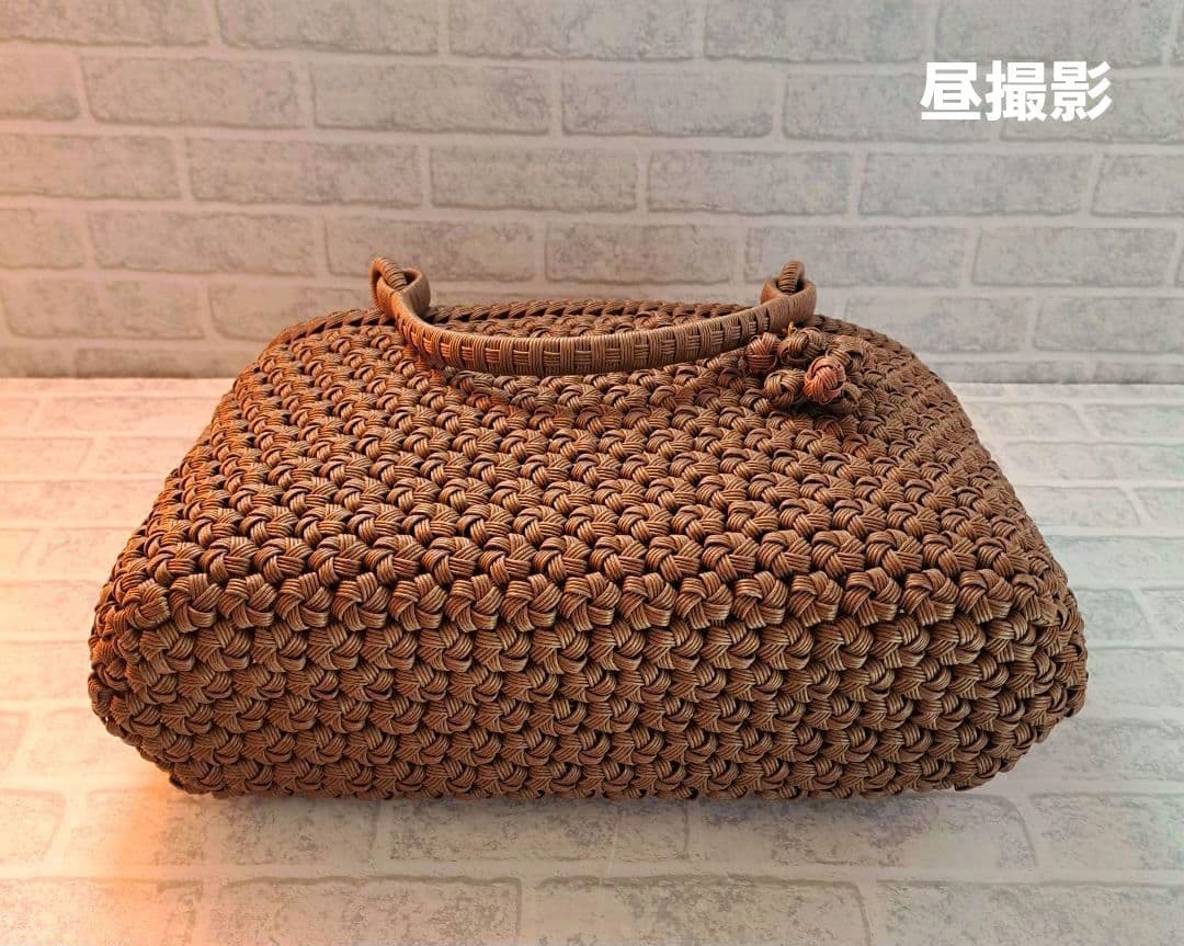 gincoco クラフトバンド花結び クラフトテープかごバッグ