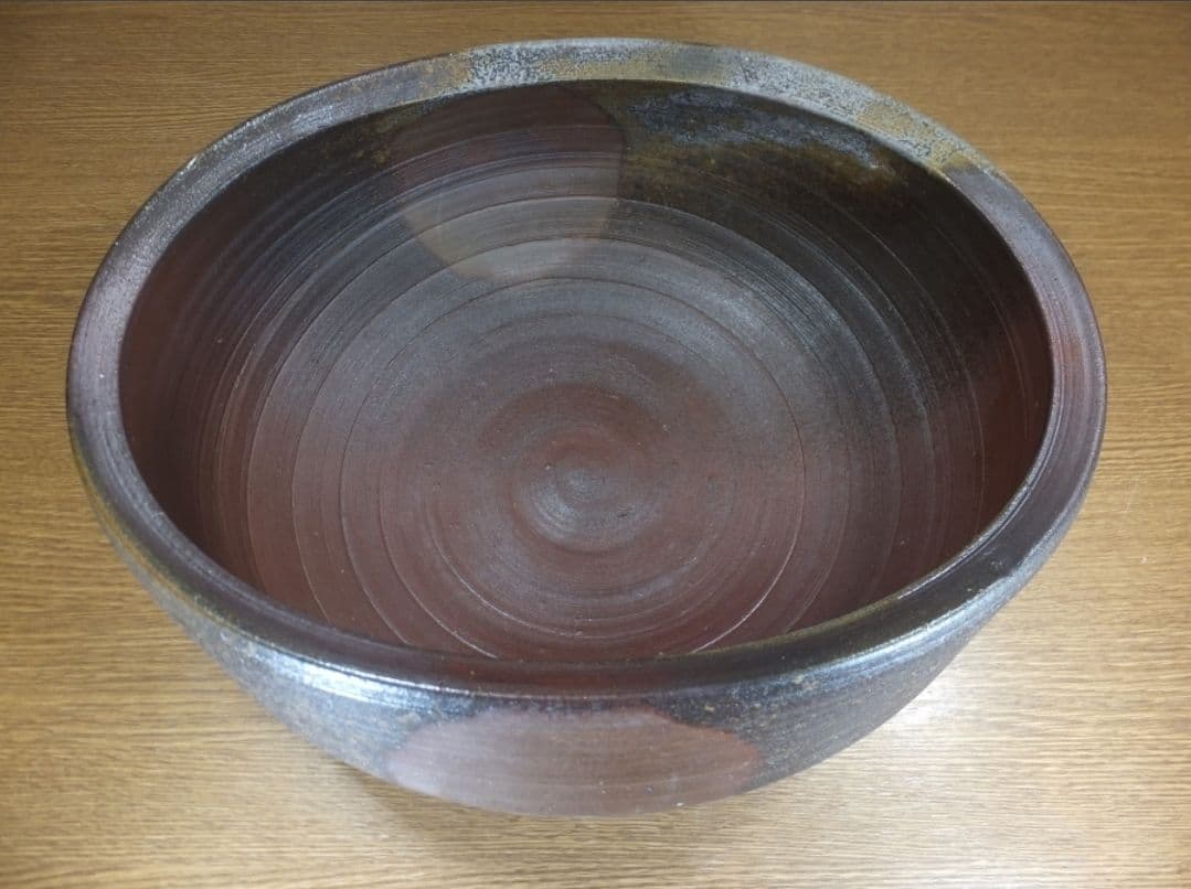 真作保証 藤原雄 大作 備前窯変鉢 人間国宝 重要無形文化財 コレクター放出品