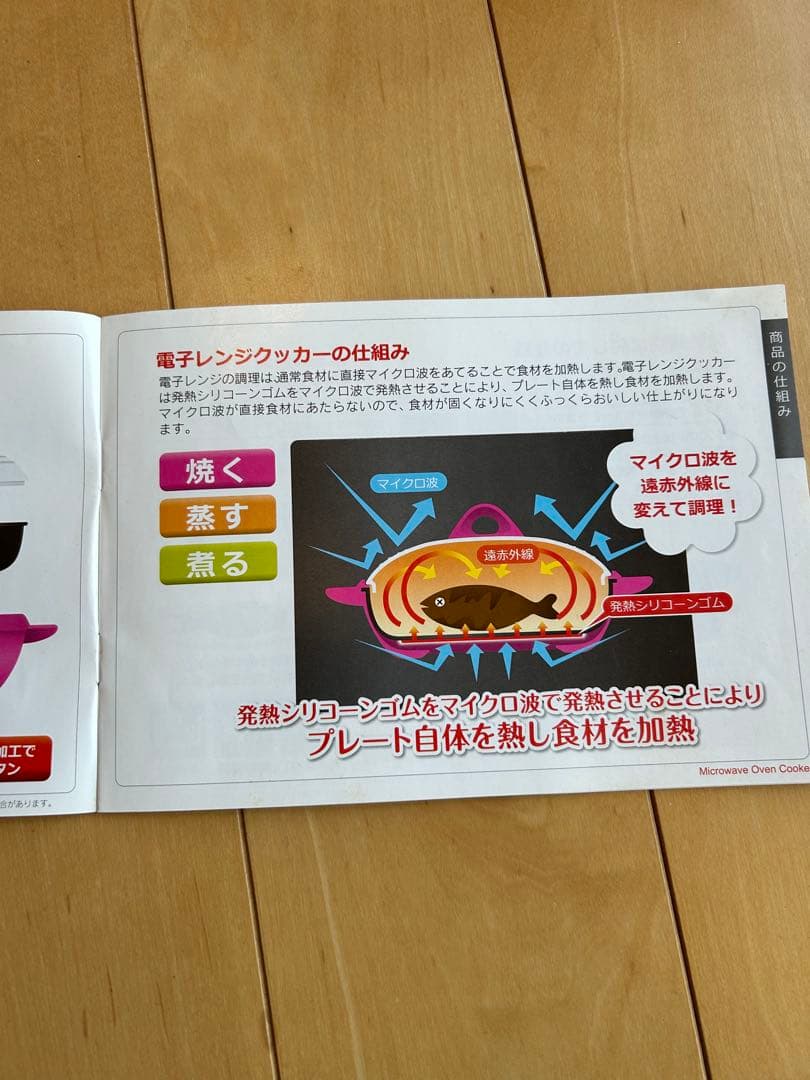 電子レンジ調理器 レンジパン ピンク ホワイト とフードパック1500枚