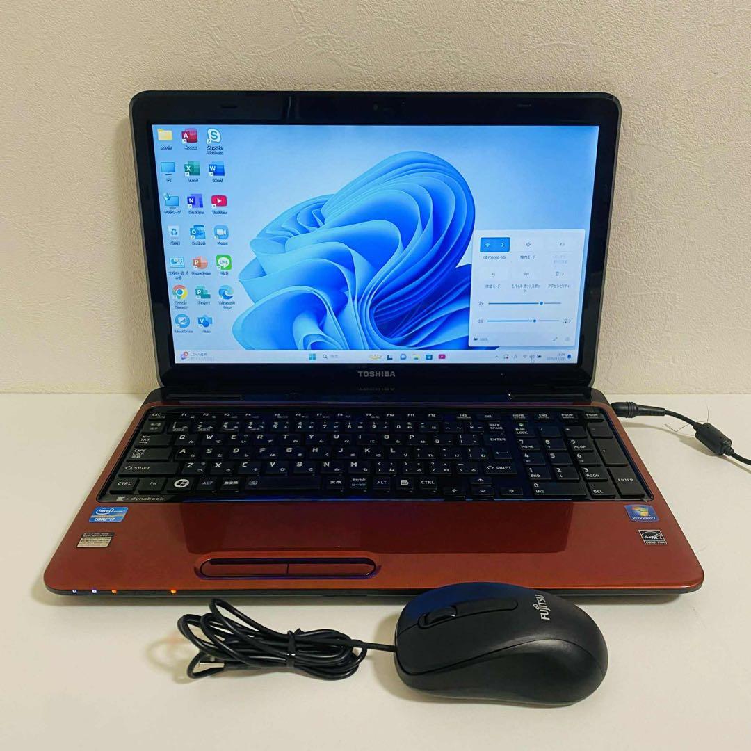 Y951 TOSHIBAノートパソコンi7メモリ8G高速SSDサクサクWin11