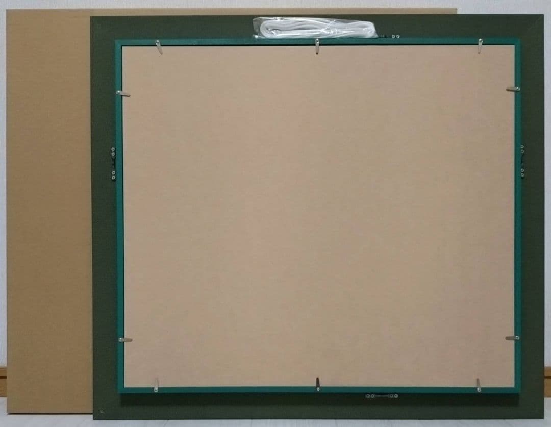 【F10号】千住博【曙光】手描き作品/表サイン・共シール/岩彩/油彩/額縁/額装