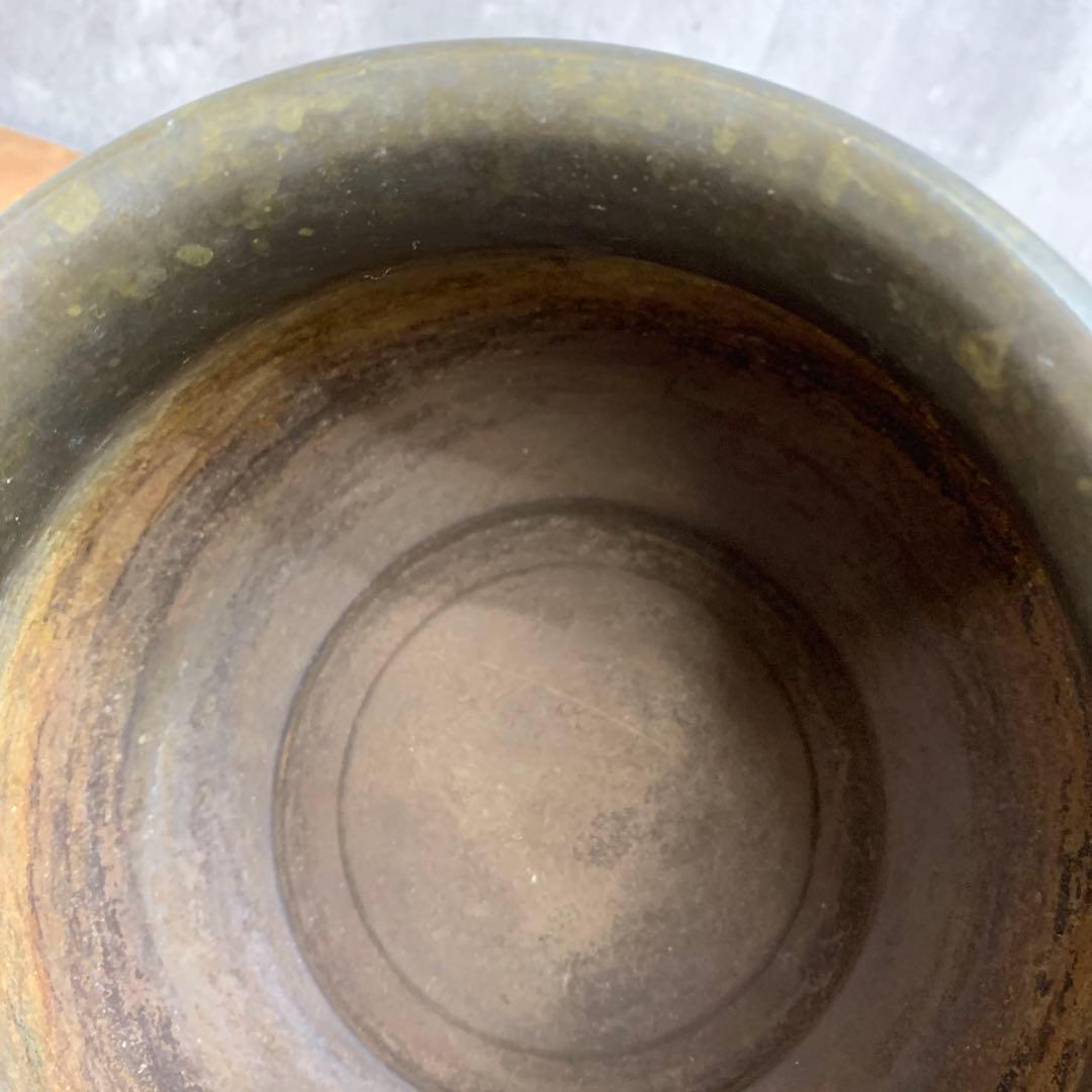 2F 【骨董・アンティーク】真鍮製 火鉢 手あぶり 香炉 唐金