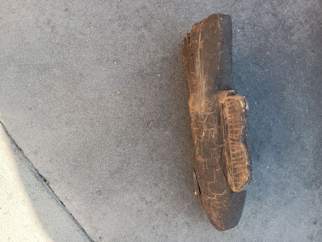 木製 魚型彫刻　木彫　江戸　明治　大正　昭和　戦前　鯉