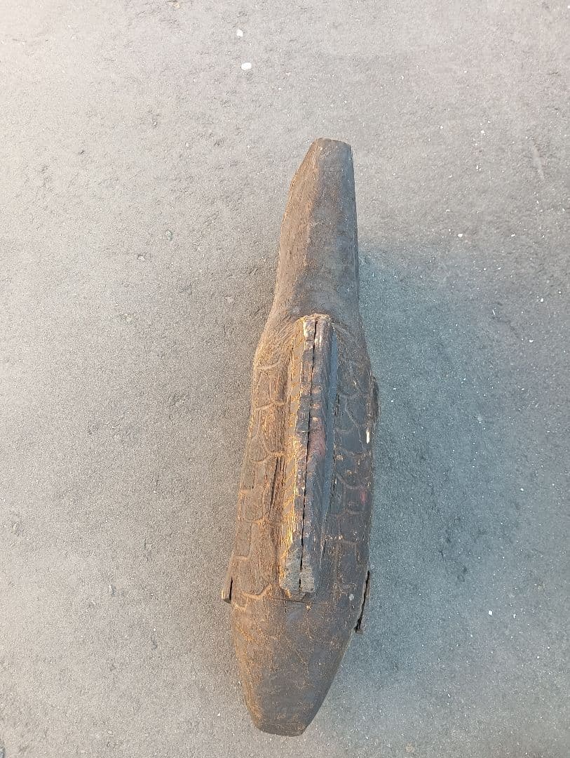 木製 魚型彫刻　木彫　江戸　明治　大正　昭和　戦前　鯉