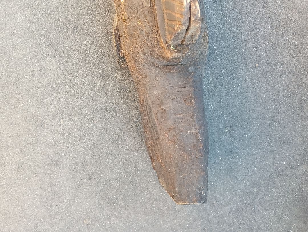 木製 魚型彫刻　木彫　江戸　明治　大正　昭和　戦前　鯉