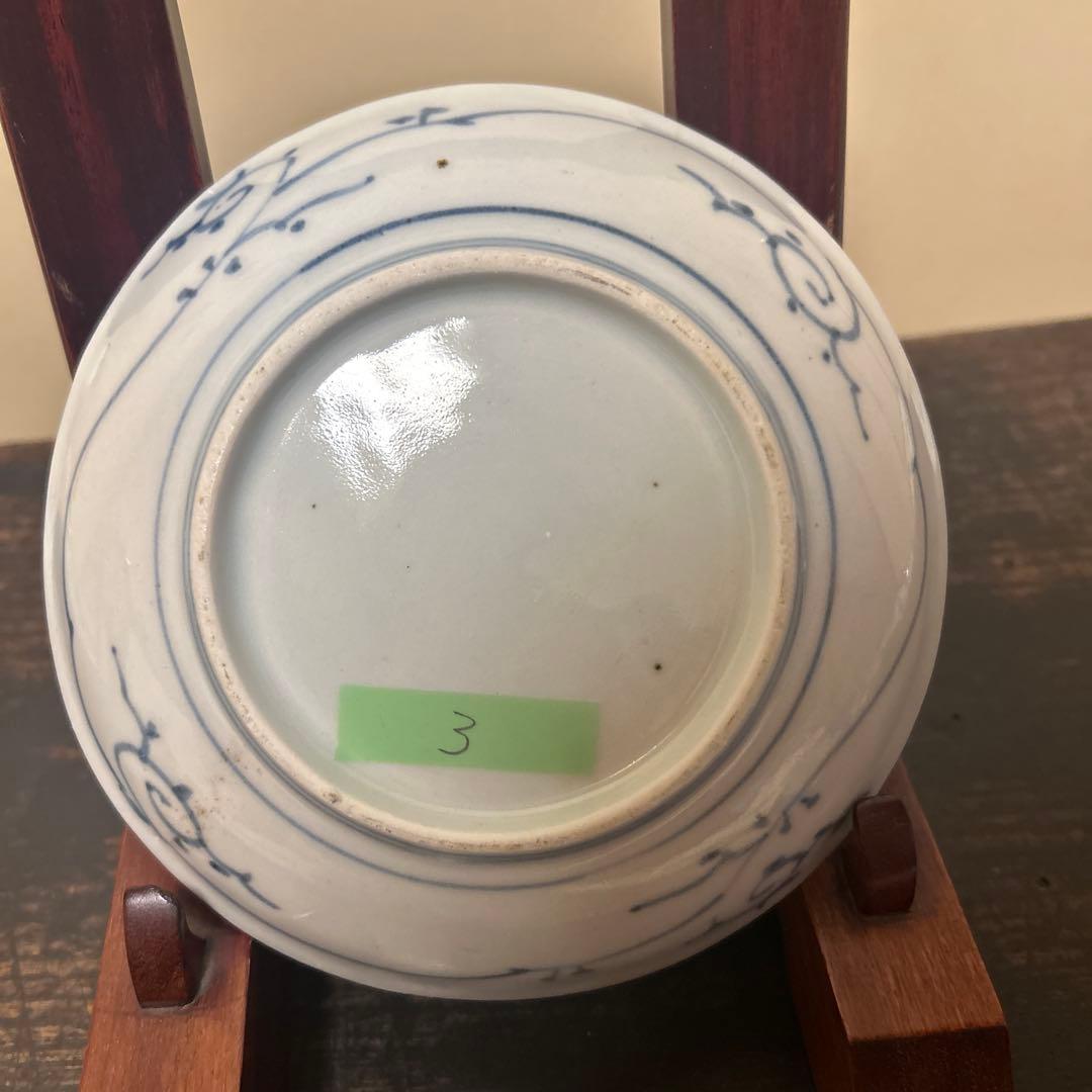 古伊万里　江戸中期〜後期　山水画　6寸皿5枚セット