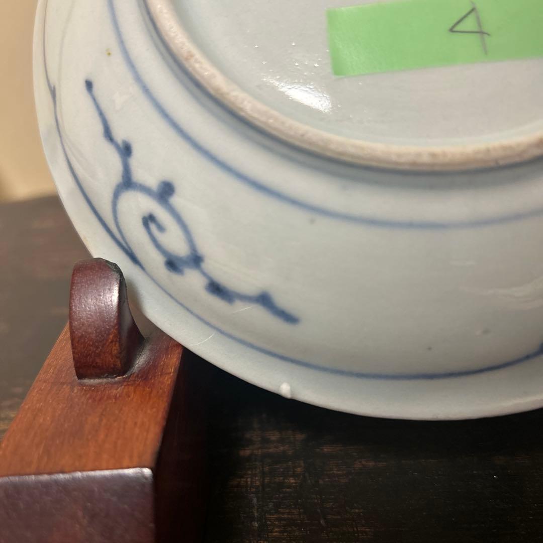 古伊万里　江戸中期〜後期　山水画　6寸皿5枚セット