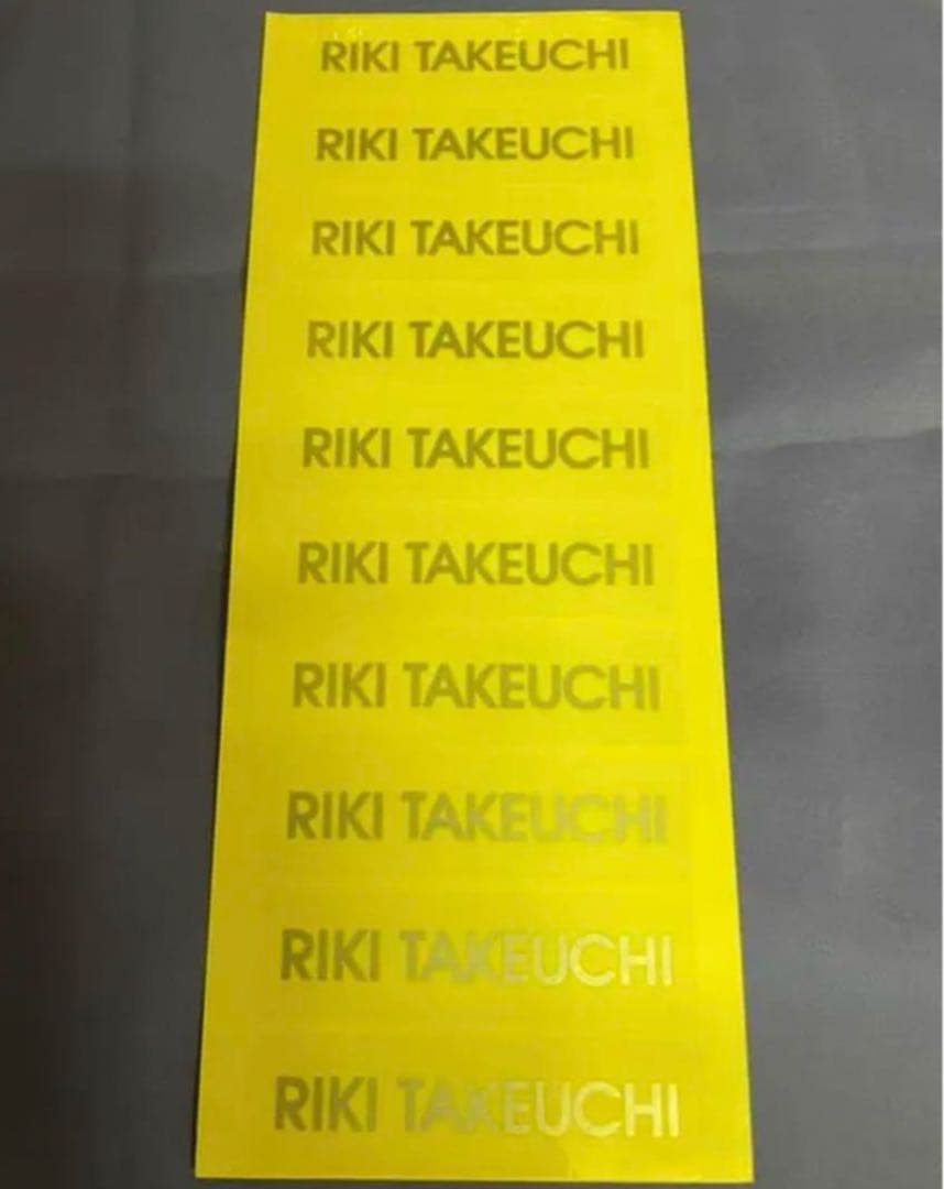 RIKI TAKEUCHI   リキタケウチ　竹内力　小物プレート　ステッカー