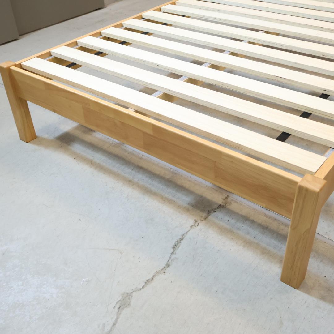 無印良品 MUJI 木製ベッド セミダブルベッドフレーム ラバーウッド材 ベッド