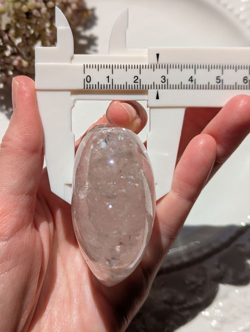 ♡ピンクアゼツライト（通称） ピンククリアクォーツ♡　ハート型　虹