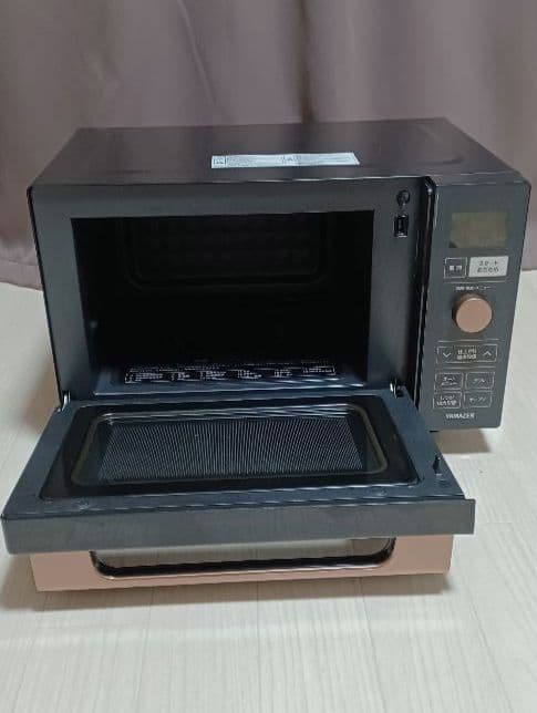 ブラック電子レンジ 引き出し式ドア