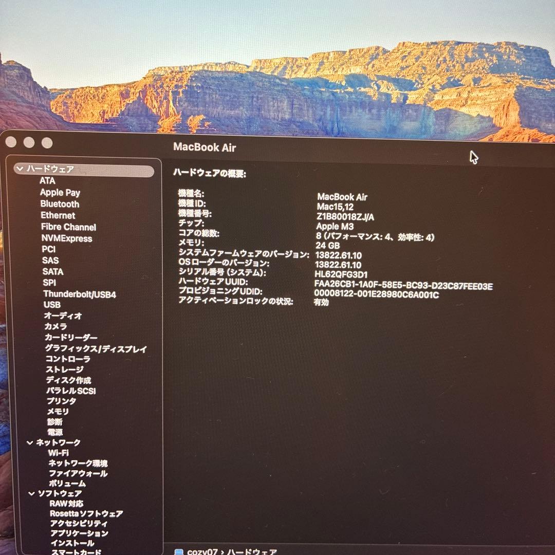 Apple MacBook Air M3 24GB シルバー