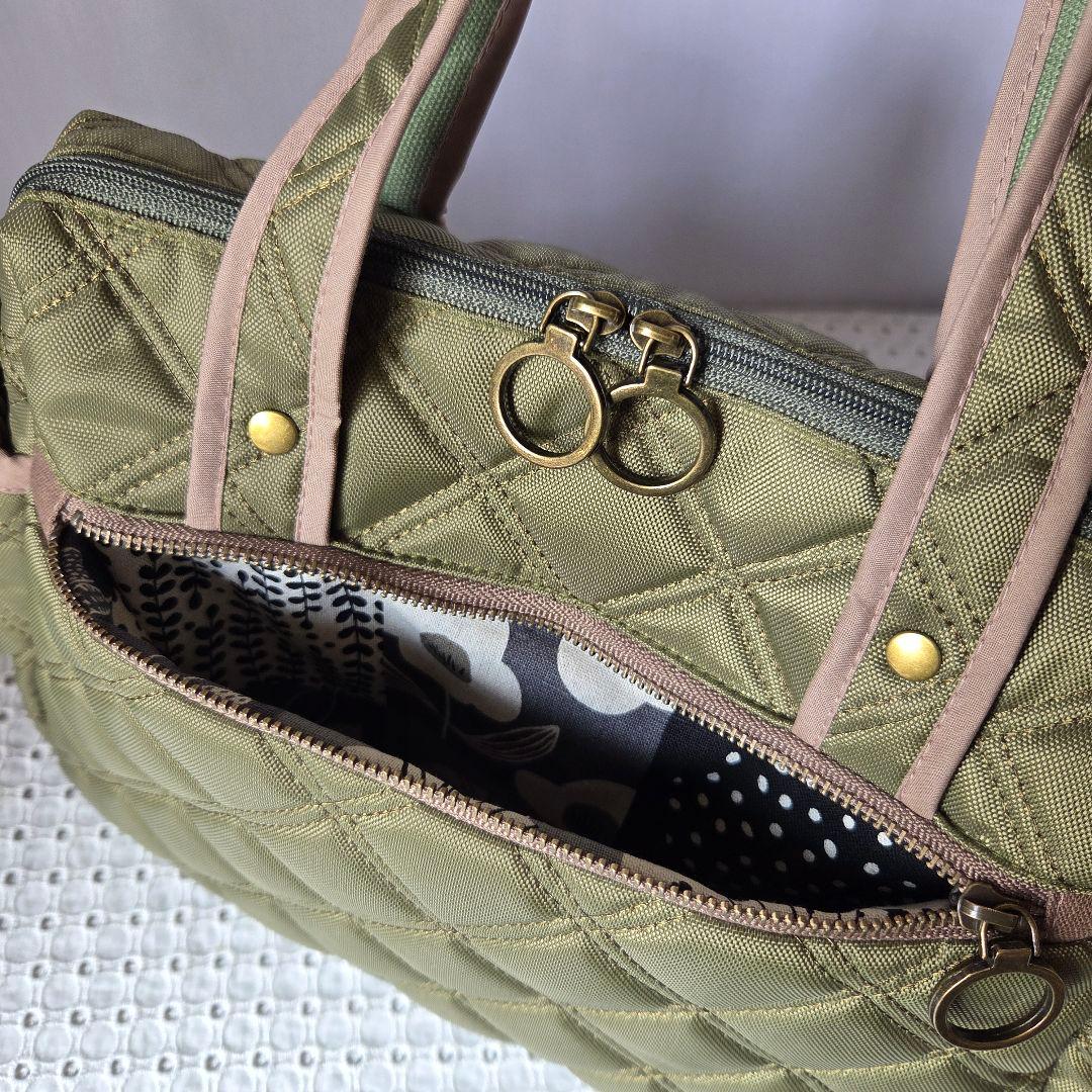 JUNE　ボストン型2way バッグ（M）　ナイロンオックスキルト