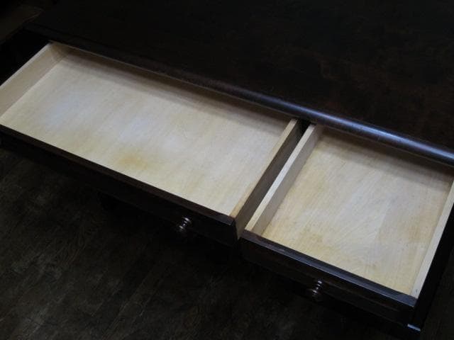 北海道民芸家具 樺 無垢材 片袖机 デスク 書斎机 国産 北民 ホクミン 民芸