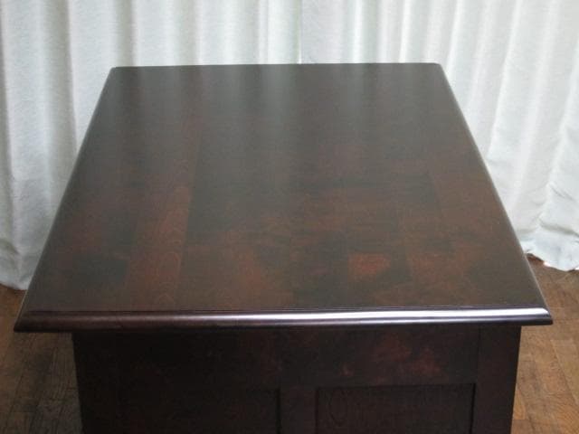 北海道民芸家具 樺 無垢材 片袖机 デスク 書斎机 国産 北民 ホクミン 民芸