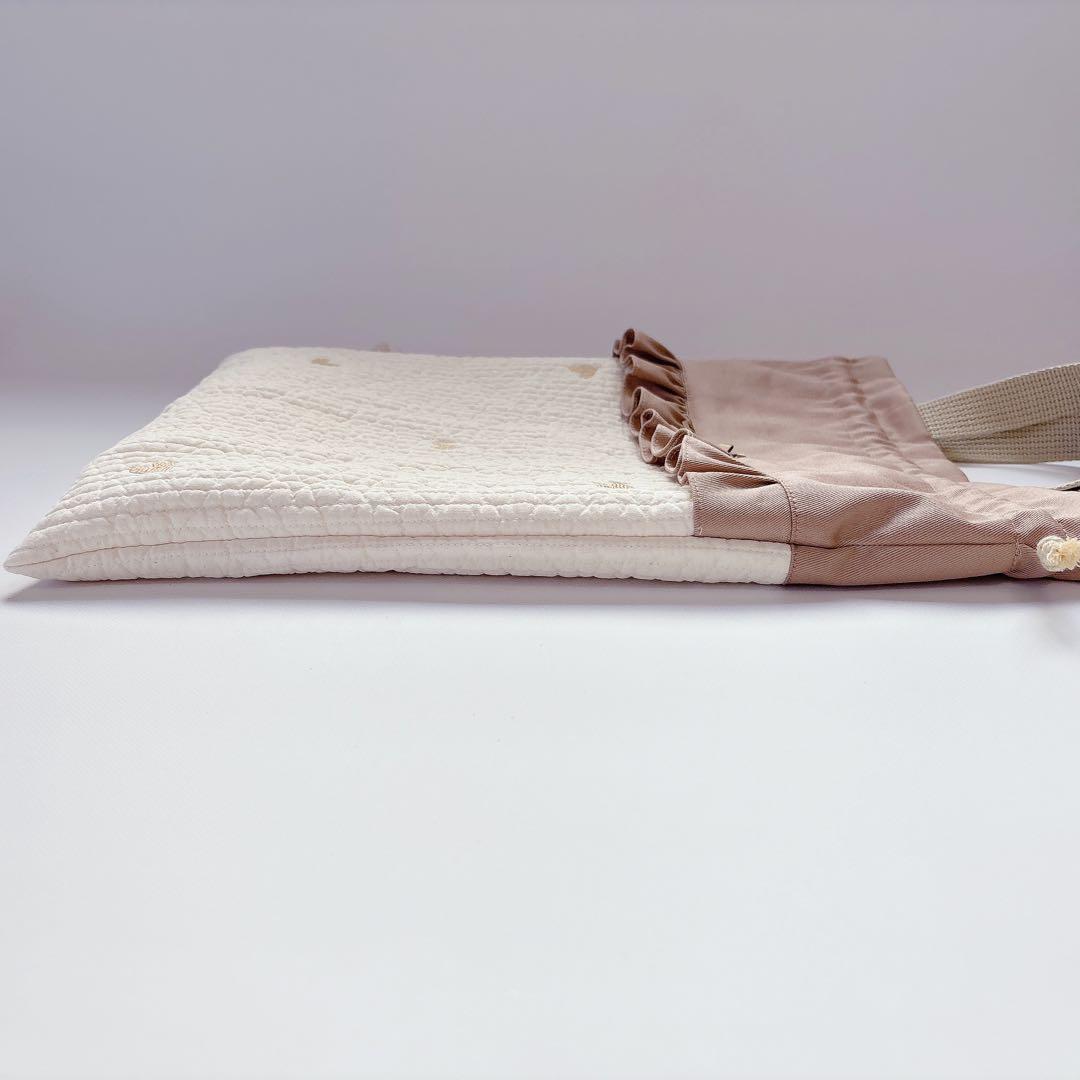 体操着袋　ハンドメイド　ヌビ　ハート　刺繍生地