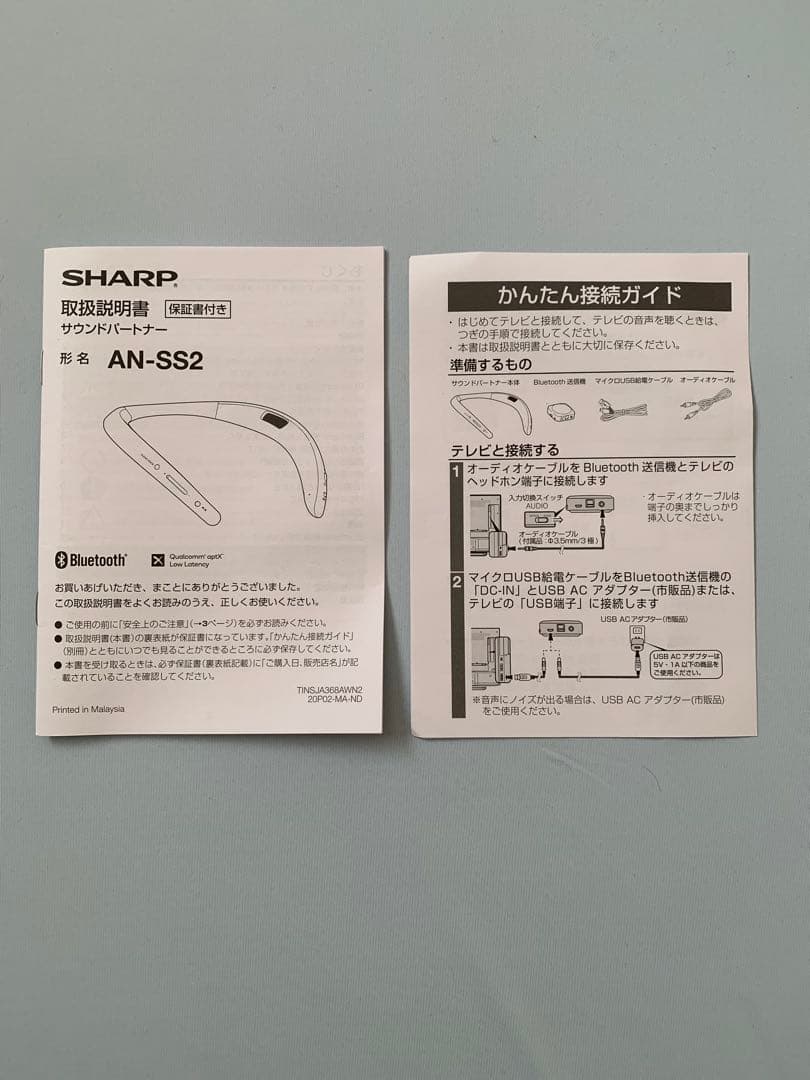 【ジィさま専用】SHARP AN-SS2 ネックスピーカー ブラック