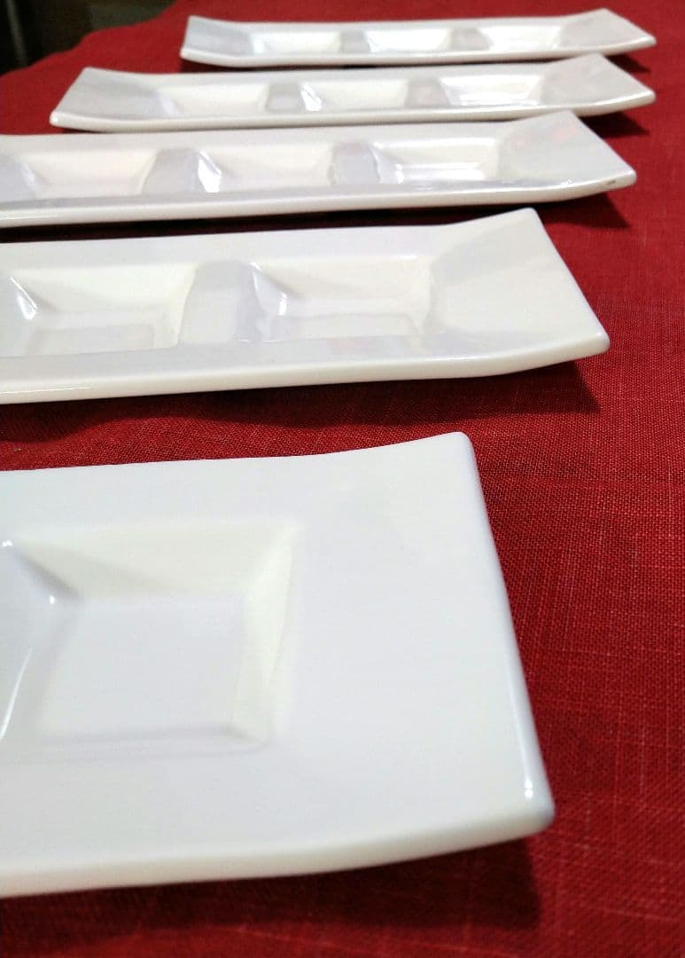 ♦大人気【九谷焼 司峰作・スリーホールプレート角口皿】3皿