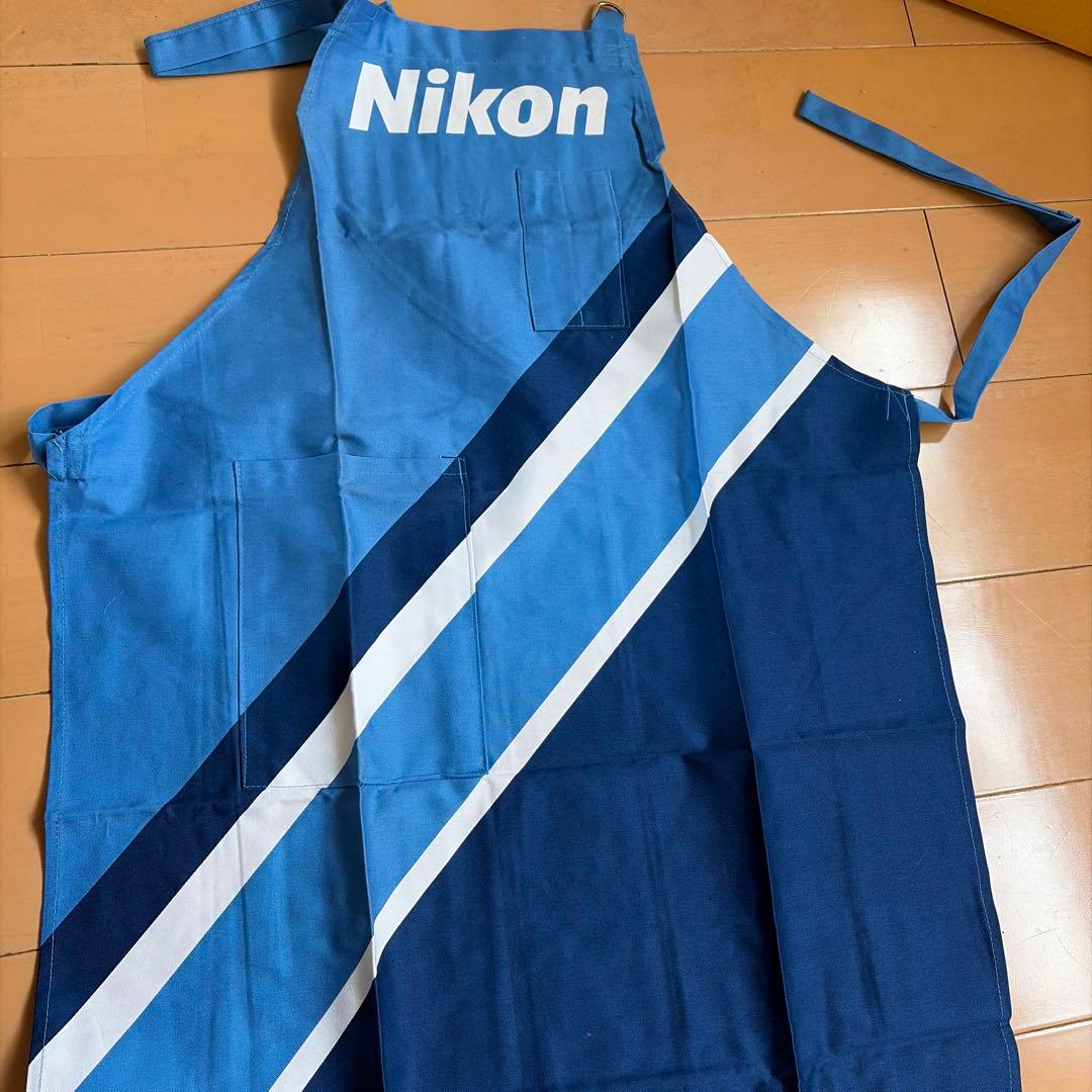 Nikon エプロン 青 ロゴ入り