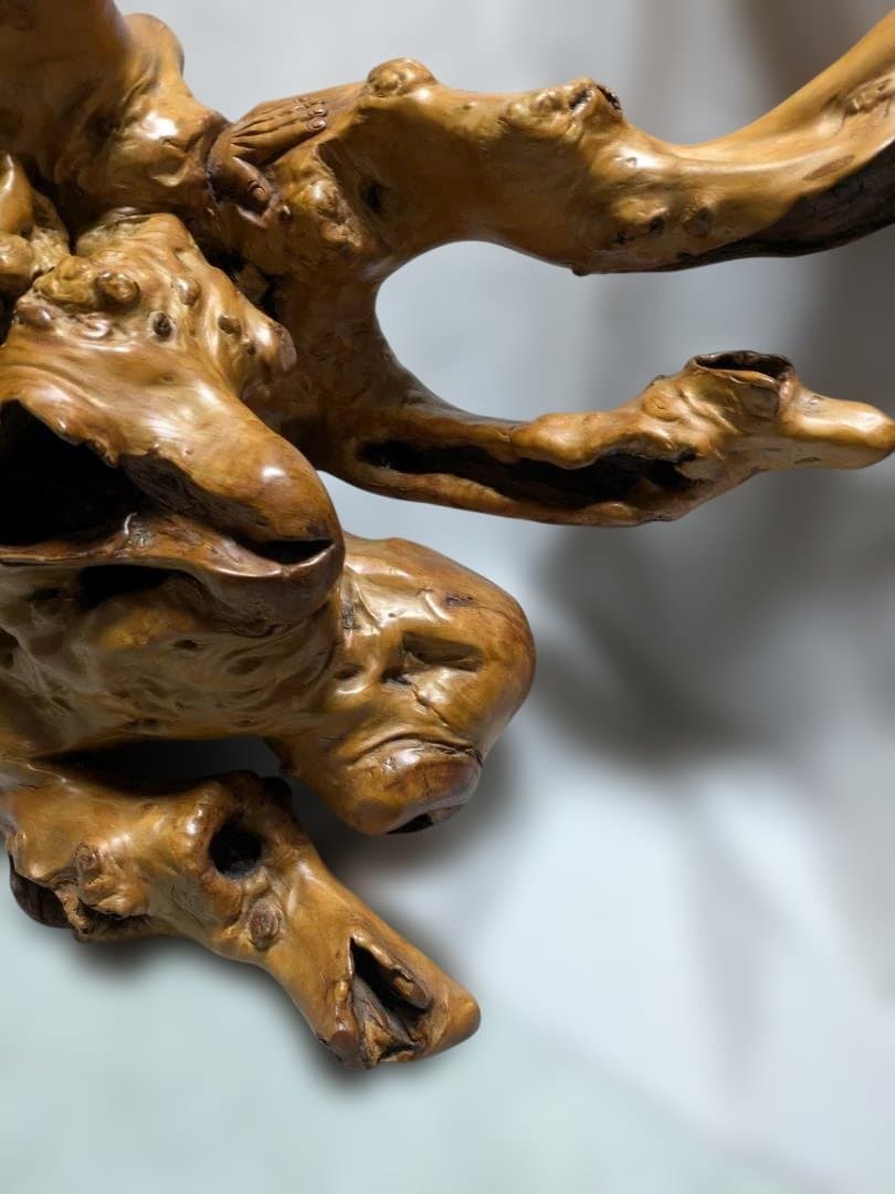 達磨大師　木製彫刻 　流木アート　置物　レトロ　ビンテージ　アンティーク木彫り