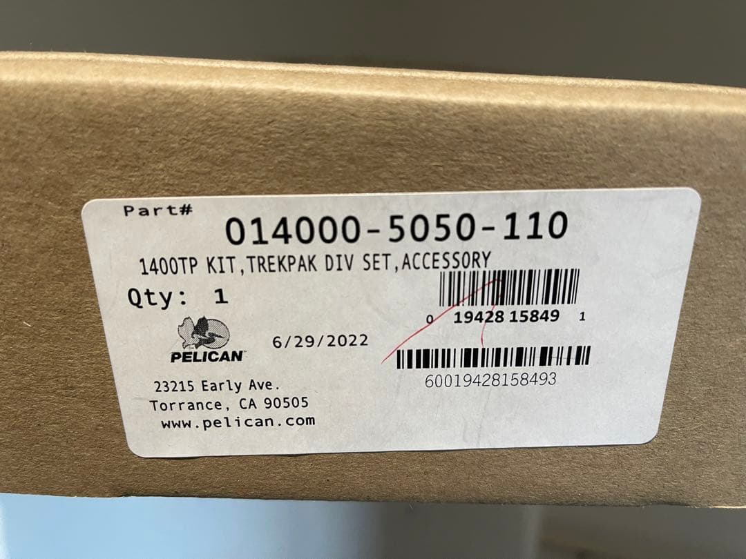 新品未使用 pelican 1400用 trekpack ディバイダー ペリカン