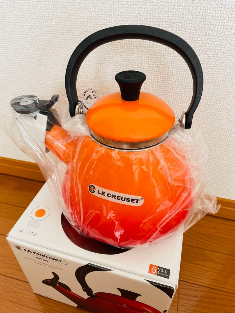 最終セール！【新品】LE CREUSET コーンケトル　1.6L オレンジ