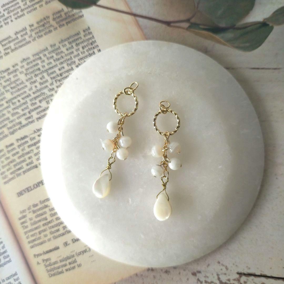 マザーオブパール×ホワイトアゲート