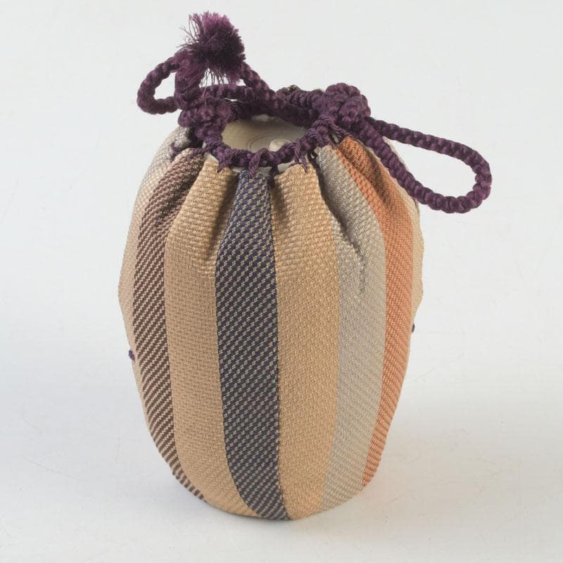 茶道具　高取焼　宝珠窯　野間雅山作　茶入　仕覆付　共箱　V　9907