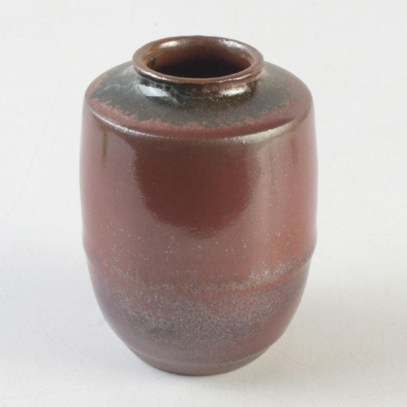 茶道具　高取焼　宝珠窯　野間雅山作　茶入　仕覆付　共箱　V　9907