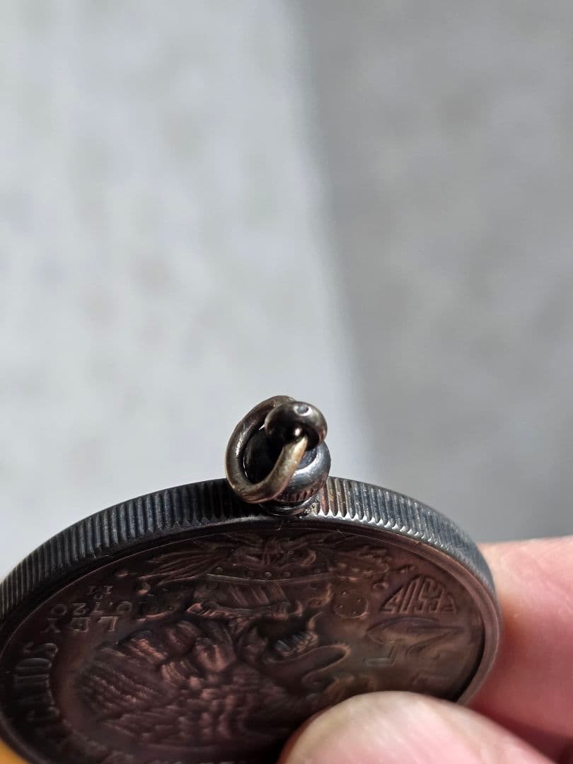 (ペンダント)メキシコ合衆国　メキシコシティオリンピック　25ペソ銀貨　1968