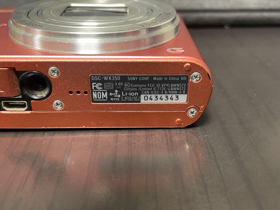 現状品 ソニー デジタルカメラ サイバーショット DSC-WX350 ピンク