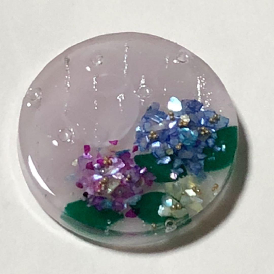 NO122レジン　ヘアゴム　アジサイ