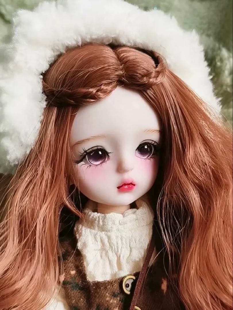 茶色のワンピースの人形 フルセット 30cm