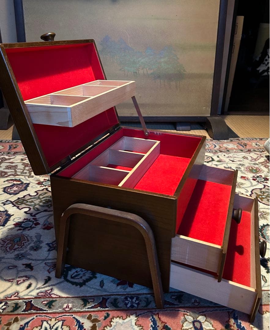 最終価格　木製　宝石箱　アクセサリー入レ　美品