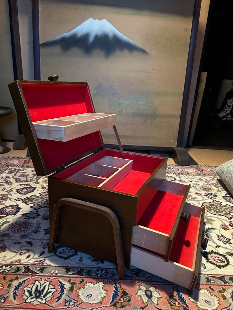 最終価格　木製　宝石箱　アクセサリー入レ　美品