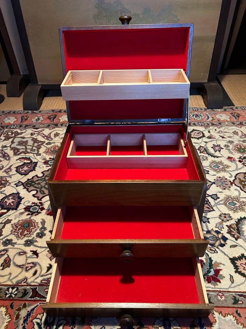 最終価格　木製　宝石箱　アクセサリー入レ　美品