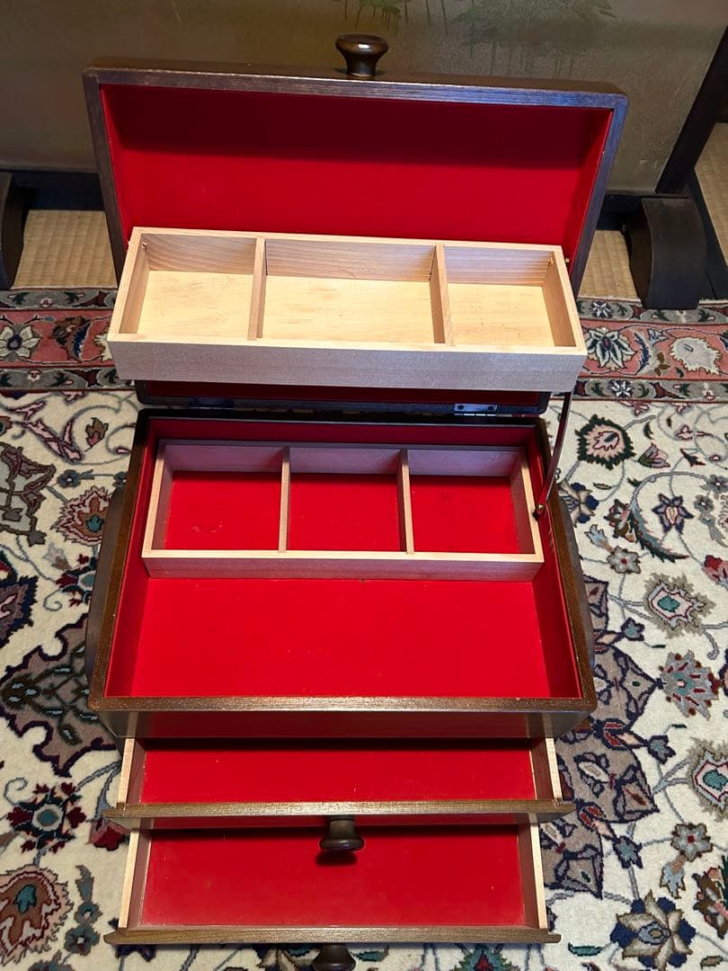 最終価格　木製　宝石箱　アクセサリー入レ　美品