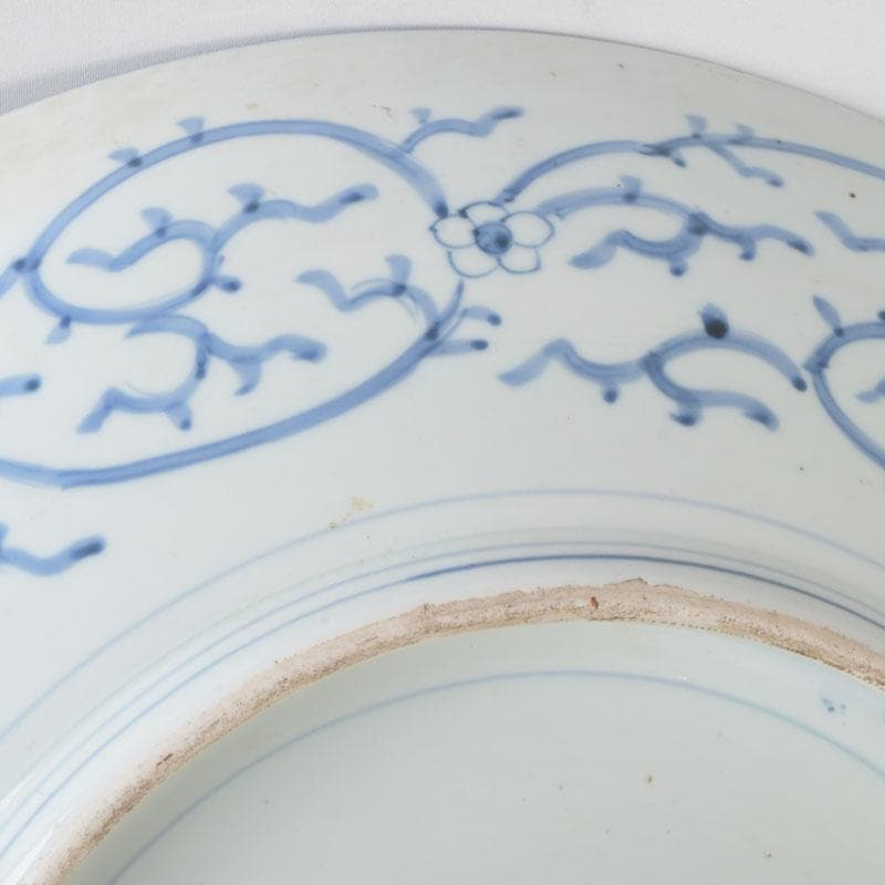 伊万里焼　染付　近江八景図　大皿　飾り皿　直径約49㎝　V　9953A