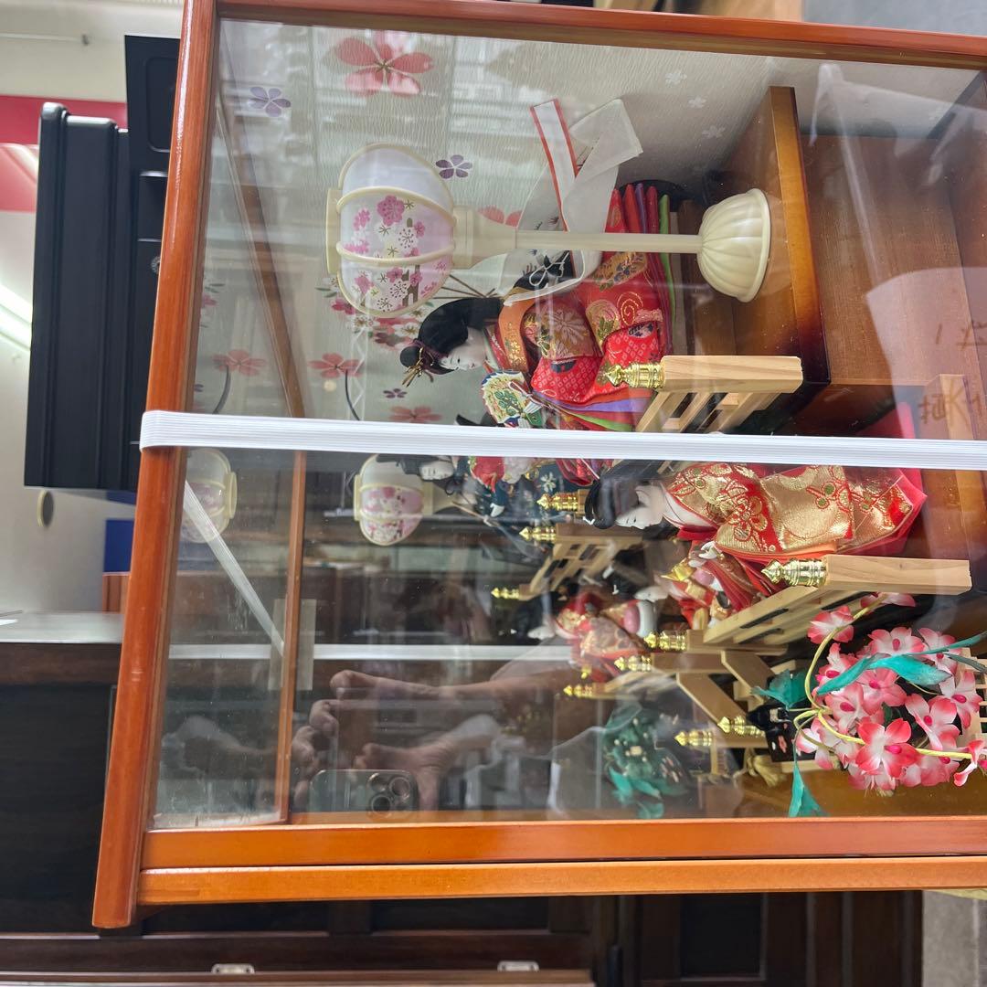 最終値引き わかさや人形店閉店処分　全品9割引き雛人形 ガラスケース付き
