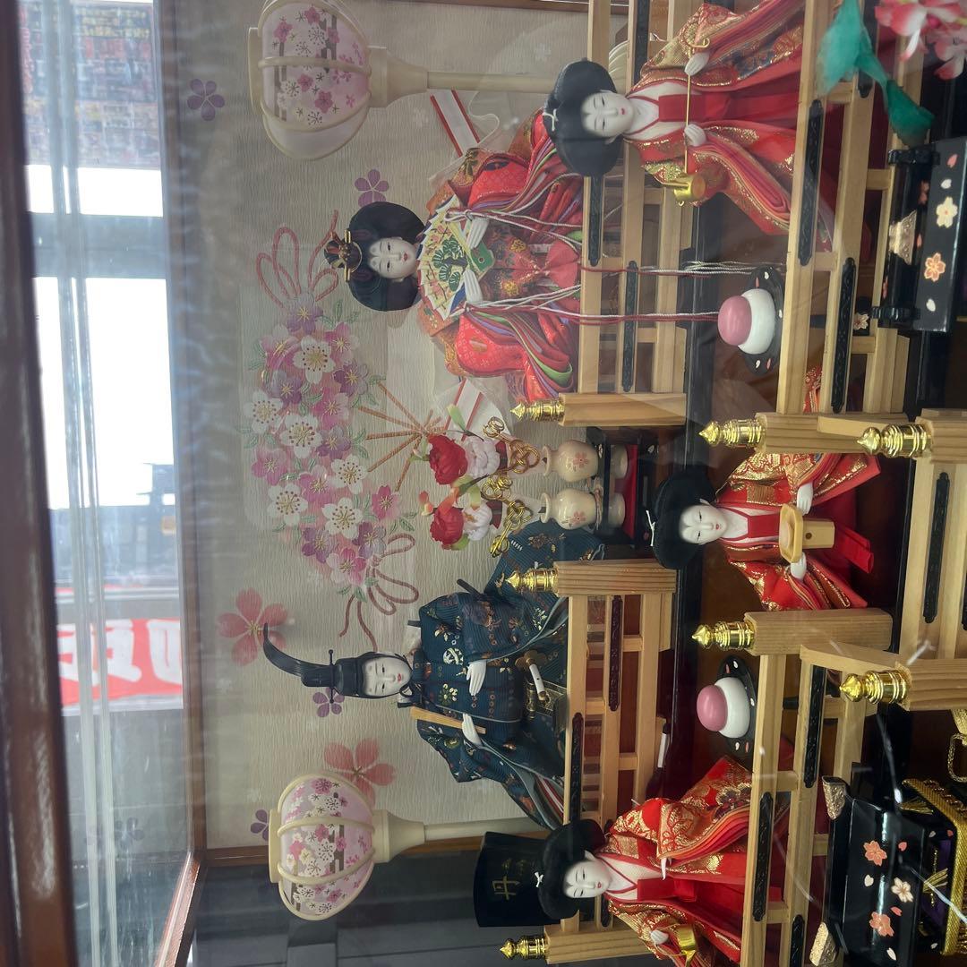 最終値引き わかさや人形店閉店処分　全品9割引き雛人形 ガラスケース付き