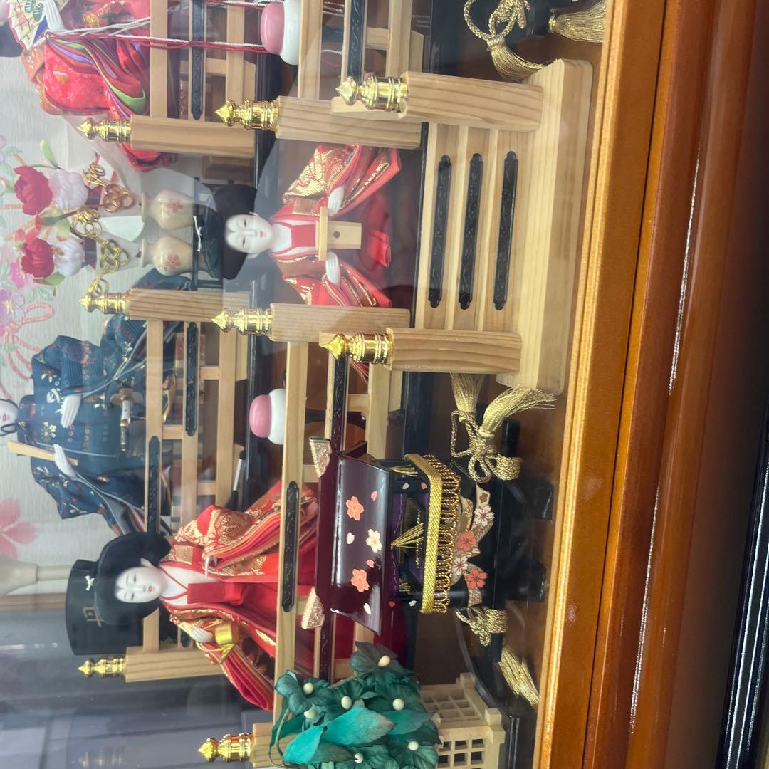 最終値引き わかさや人形店閉店処分　全品9割引き雛人形 ガラスケース付き