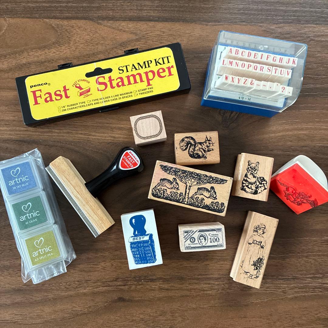 紙モノ　コラージュ素材　ノート　スタンプ　おすそわけファイル　ジャンクジャーナル