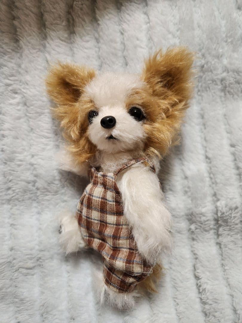 パピヨン　ぬいぐるみ　日本作家様作　犬　イヌ　創作人形